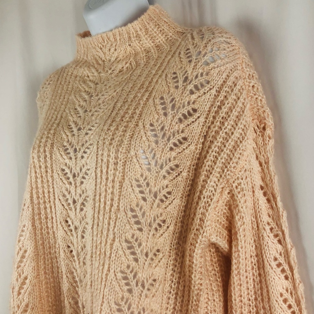 LC Lauren Conrad loose weave funnel neck pullover sweater S - Picture 6 of 14